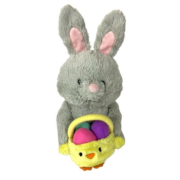 Gund Easter Bunny Plush With Yellow Chick Basket & Colorful Eggs Stuffed Animal - Picture 1 of 8